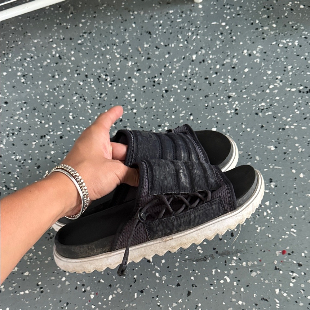 Nike Black and White Sandals
